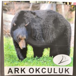 Branda Hedef Yüzü - Ayı - (60 x 60) - Ark Okçuluk